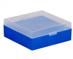 Cryo cső tároló doboz PP kék 133x133mm mag 52mm