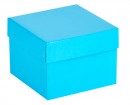Cryo cső tároló karton doboz fedéllel kék 136x136mm mag 100mm