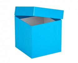 Cryo cső tároló karton doboz fedéllel kék 136x136mm mag 130mm